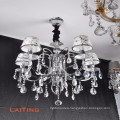 LED Mediterranean Branches Crystal Chandelier Candle Iron Fixture Pendant Lamp